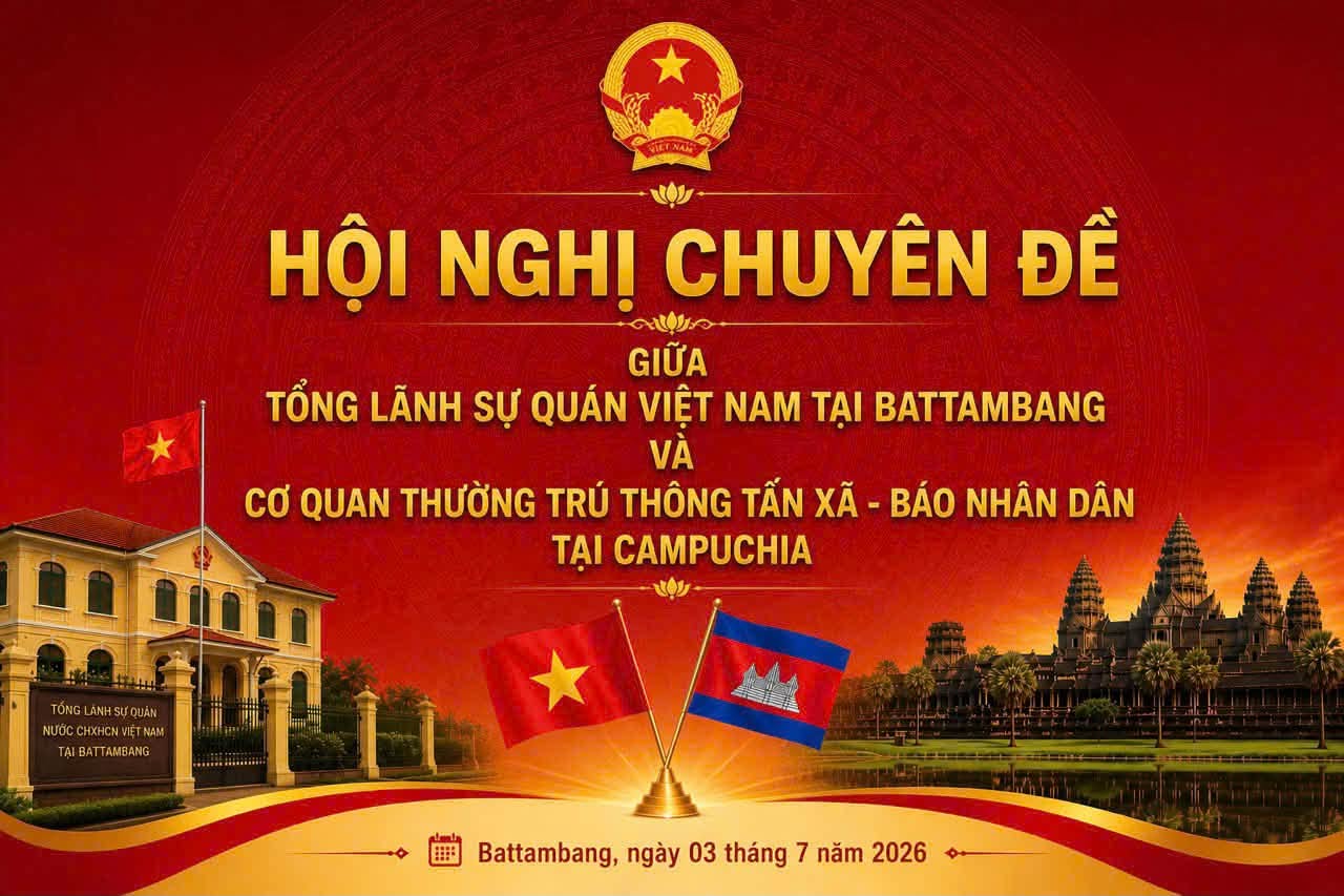 Tổng Lãnh sự quán Việt Nam tại Battambang đã có buổi làm việc  với Cơ quan thường trú Thông tấn xã Việt Nam và Báo Nhân Dân tại Campuchia.